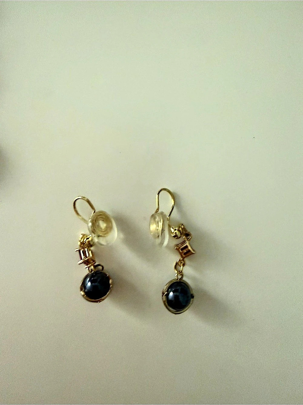 Gold & Black Dangle Earrings Like New